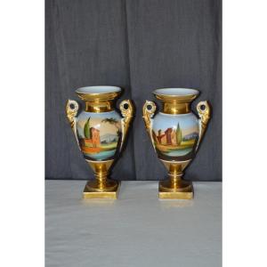 Pair Of Early 19th-century Paris Porcelain Vases