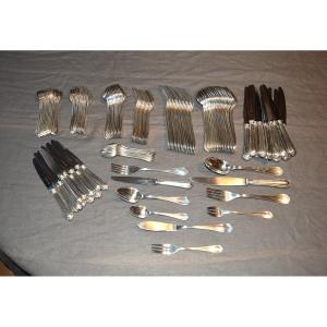 Important Christofle Spatours Pattern 147-piece Flatware Set.