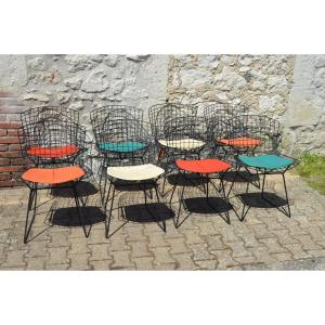 Set Of Eight Harry Bertoia Chairs