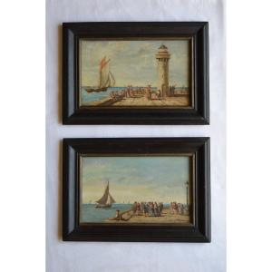 Pair Of Paintings (marines) XIX