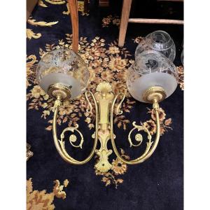 Set Of 14 Gilt Bronze Sconces