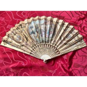 Fan Louis XVI "the Music Lesson"