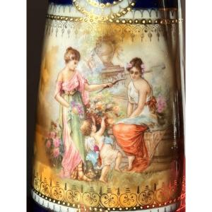 Paris Porcelain Lamp "the Education Of Cupid"
