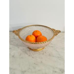 Glass Paste Cup With Gilded Bronze Frame