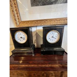 Pair Of Napoleon III Clocks