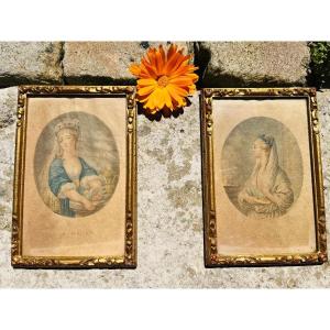 The Vestal Virgin / The Sacrifice 18th Century Engraving