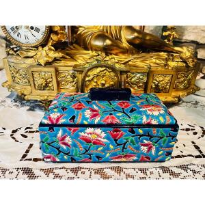 Longwy Enamel Biscuit Box