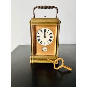 Large And Small Chime Travel Clock, 19th Century