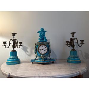 Sèvres Cupid Louis XVI Clock