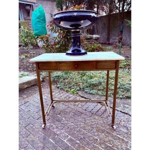 1900 Art Nouveau Brass Console / Desk