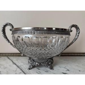 Silver Frame Crystal Centerpiece