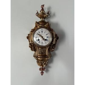 Louis XVI "oudin Horloger" Wall Light In Gilded Bronze 