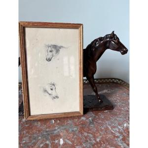 Drawing Study Of Horses