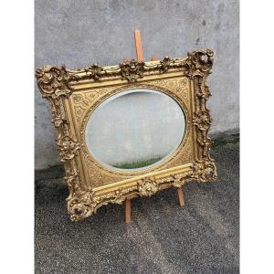 Louis XV Style Gilded Medallion Mirror 