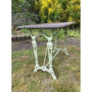 Napoleon III Cast Iron And Mahogany Bistro Table