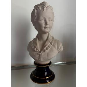Bust Of Alexandre Brogniart, Limoges Porcelain, Tharaud