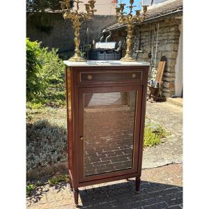 Louis XVI Low Mahogany Bookcase 