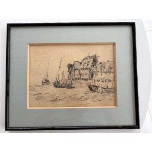 Eugene Isabey Sailboats In Port