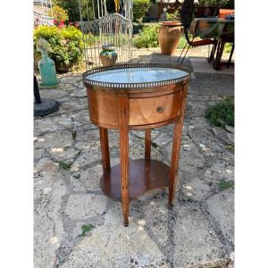 Louis XVI Oval Coffee Table / Pedestal Table From The 18th Century