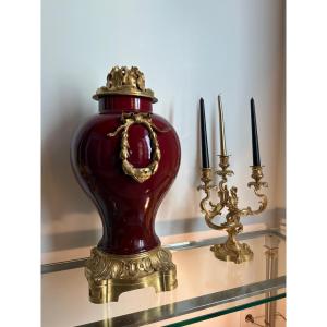Louis XVI Porcelain Vase With Bronze Mount 