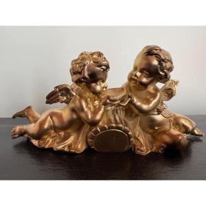 19th Century Bronze Ornament Of Bacchus And Silenus