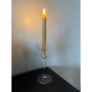 Baccarat Napoleon III Acid-etched Candle Holder 