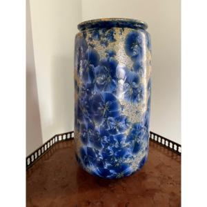 Vallauris Serafino Ferraro Ceramic Crystallization Vase 