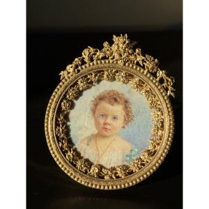Miniature Portrait Of A Child Berthe Chaux 1908
