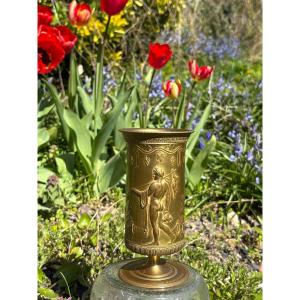 Barbedienne Gilt Bronze Bowl With Antique Scenes