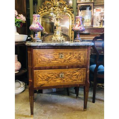 Louis XVI Commode Between Two In Marquetry