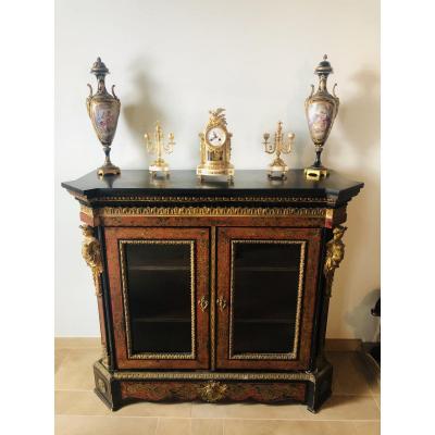 Louis XIV Style Support Unit In Boulle Marquetry, Napoleon III Period