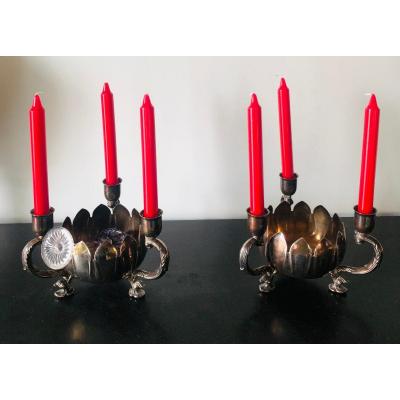 Original Pair Of Coolers Forming Candlesticks.