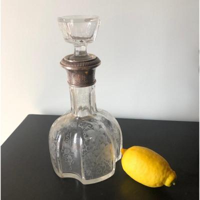 Crystal And Silver Cognac Decanter.