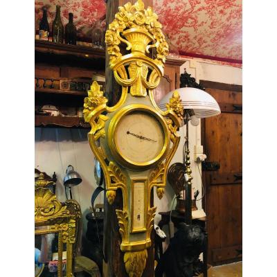 Provencal Barometer In Gilded Wood From The Louis XVI Period.