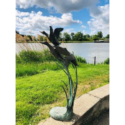 Christian Maas The Flight Of Mallards.