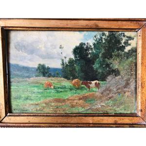 Édouard Hamman Grazing Cows.