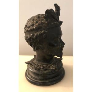 Nubian Bronze Inkwell.