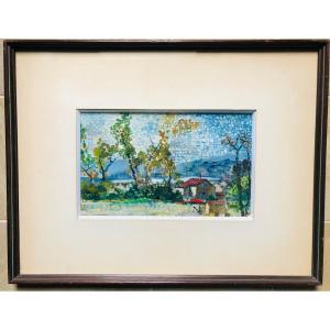 Carjac Pointillist Watercolor In The Lot