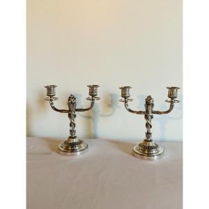 Pair Of Boin Taburet Louis XVI Candlesticks