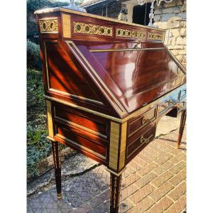 Louis XVI Period Mahogany Bronze Desk