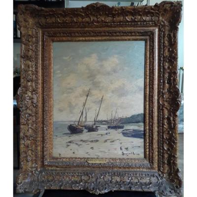 Braquaval. Marine. Oil On Canvas. 19th.
