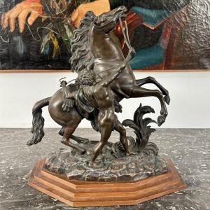 Bronze "horse Of Marly" By Coustou