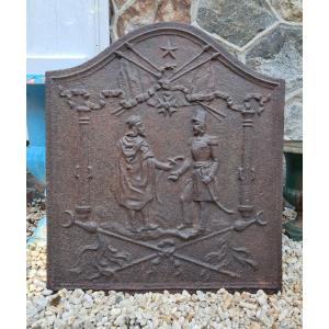 Fireplace Plate Representing The Emir Abd El-kader, Abdelkader Ibn Muhieddi And The Duke Of Aumale