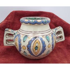 Pierre De Verclos (1886-1950) Tunisia, Nabeul, Circa 1930, Vase With Two Handles