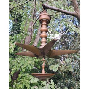 19th Century Bronze Shabbat Lamp