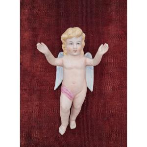Biscuit-glazed Nativity Angel, 19th Century