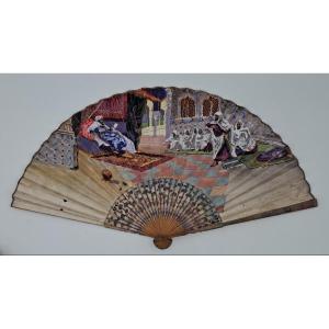 Orientalist Fan, Late 19th Century