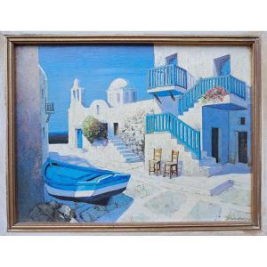Jean-pierre Bertaux-marais, Oil On Canvas
