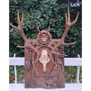 Massacre, Hunting Trophy, Work Of The Black Forest 19th Century