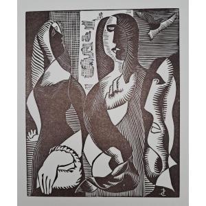 Léopold Survage (1879-1968) Surrealist Composition XXIii On Arches Paper, Not For Sale